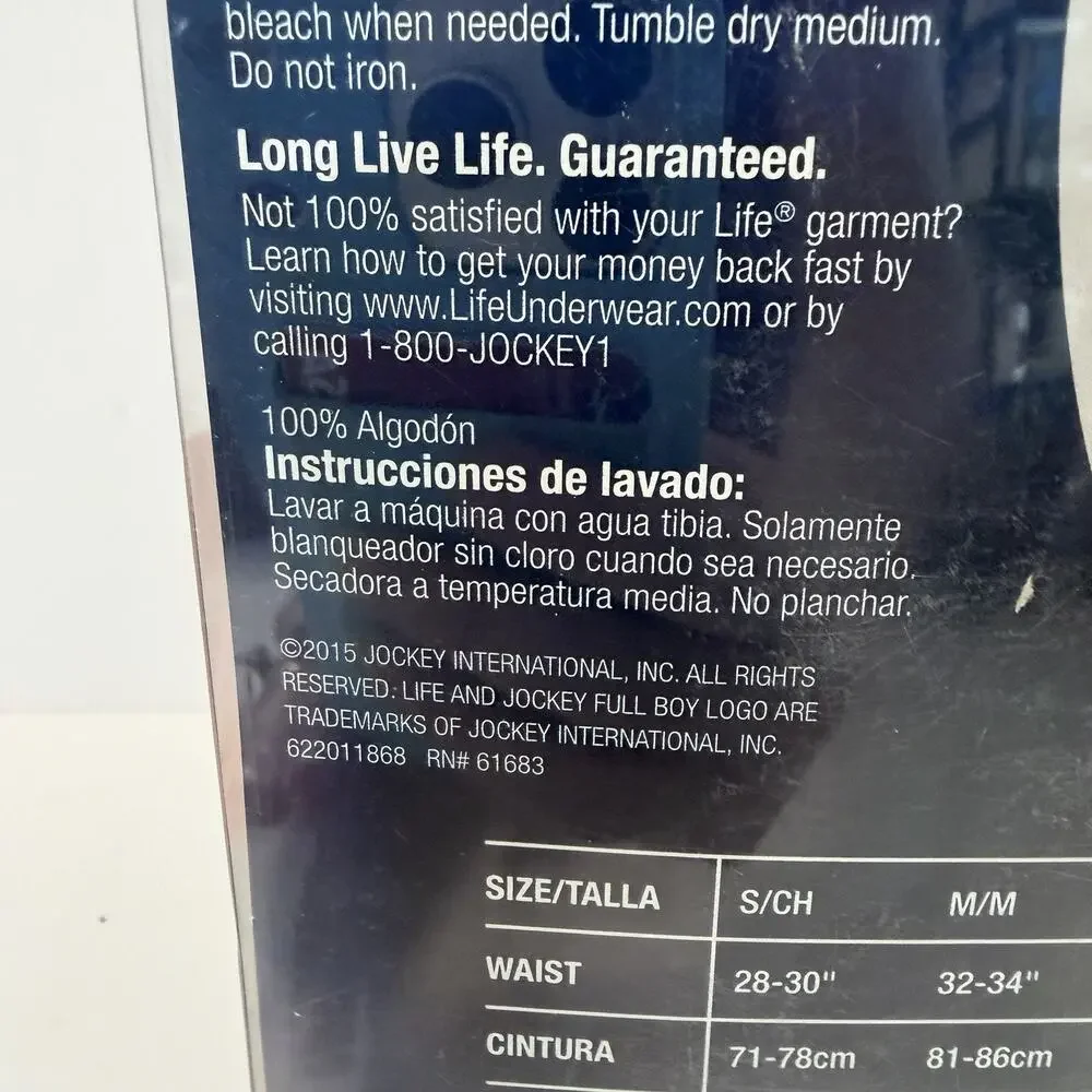LIFE/JOCKEY String Bikini 2015 5 Pack Underwear Size Large Combed Cotton NEW